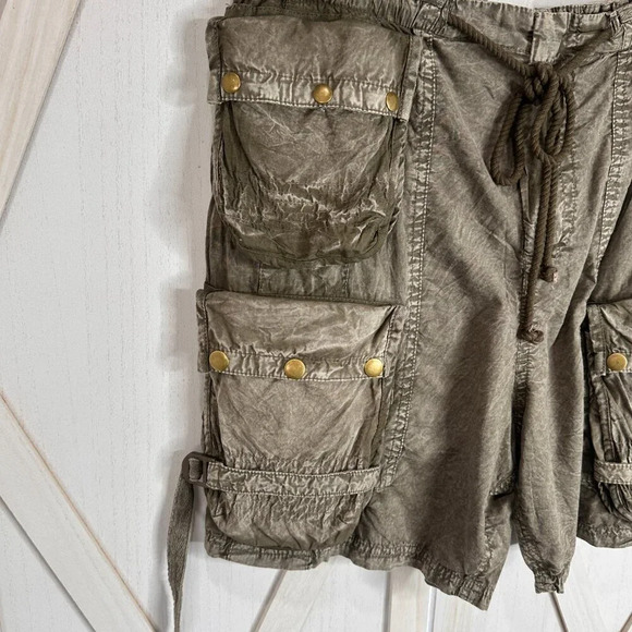 Free People Moon Bay Parachute Shorts in Army - Picture 8 of 8